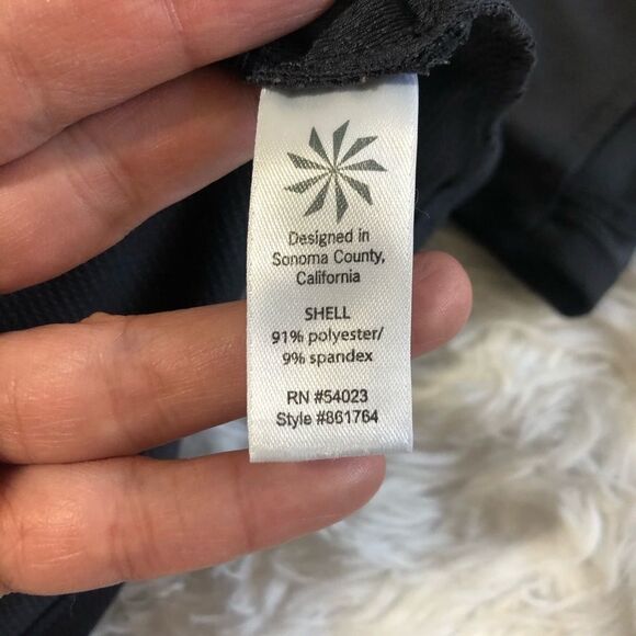 ATHLETA GRAY SPANDEX LONGSLEEVED‎ RUCHED SIDE SZ S - Picture 7 of 9